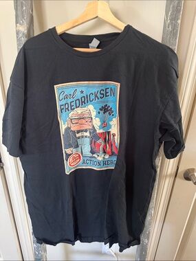 Disneys UP Carl Fredricksen Graphic Black Men’s T-Shirt